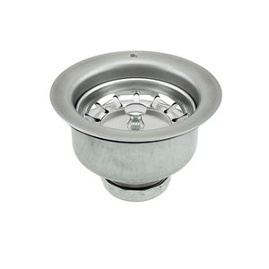 Elegant Rust Resistant Kitchen Sink Strainer with Basket - 3.5-in - Polished Stainless Steel