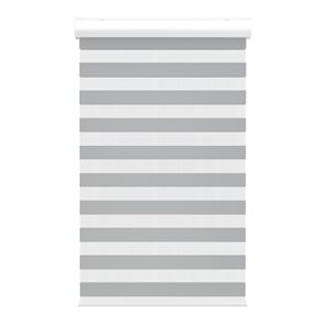 Avanat Gray Cordless 44-in x 72-in Zebra Roller Shade with Cassette Valance