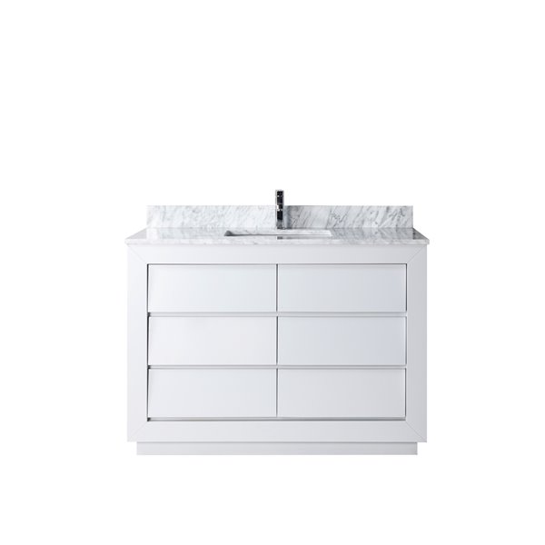 Jade Bath Jacqueline 48in Soft Grey/Gold Single Sink Bathroom Vanity