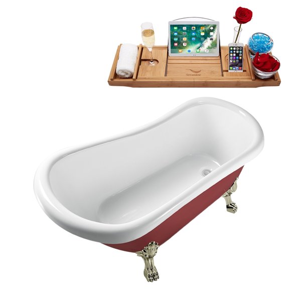 48 inch sale acrylic clawfoot tub