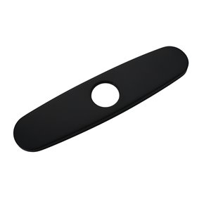 Plaque de robinet de cuisine monotrou Stylish, noir mat