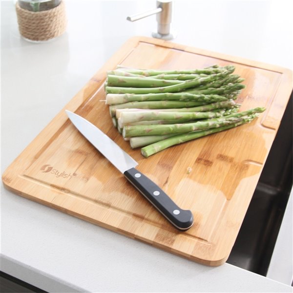 Stylish Bamboo Over the Sink Cutting Board - 17.25-in x 12-in