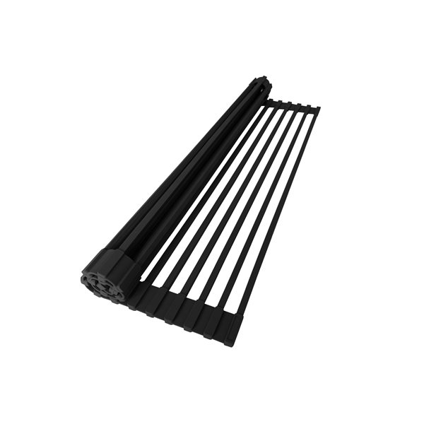 Stylish 20.5-in Black Roll-Up Stainless Steel Drying Rack