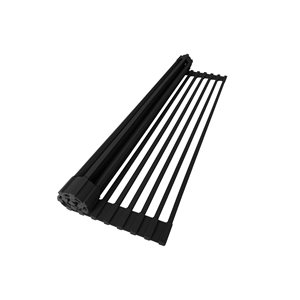 Stylish 20.5-in Black Roll-Up Stainless Steel Drying Rack