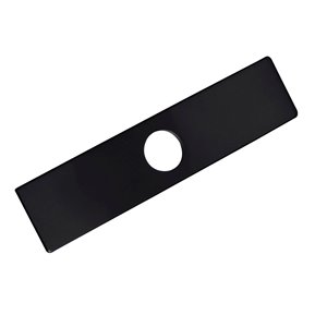 Stylish Single Hole Kitchen Faucet Plate - Black