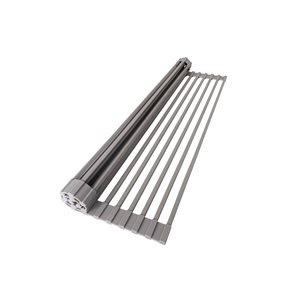 Stylish 20.5-in Grey Roll-Up Stainless Steel Drying Rack