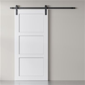 Urban Woodcraft Desha White Prefinished MDF Barn Door Hardware Included (Common: 40-in x 83-in; Actual: 40-in x 83-in)