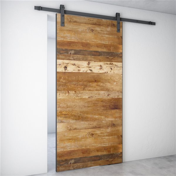 Urban Woodcraft Tana Reclaimed Wood Prefinished Barn Door - Hardware Included (Common: 40-in x 83-in; Actual: 40-in x 83-in)