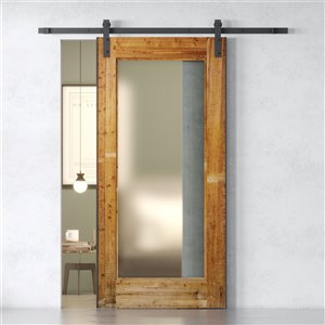 Urban Woodcraft Kotto Reclaimed Wood Prefinished Barn Door with Hardware Included (Common: 40-in x 83-in; Actual: 40-in x 83-i