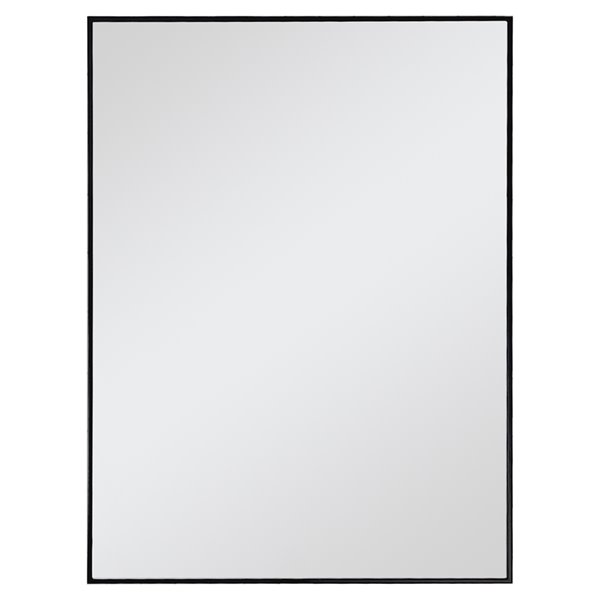 Decor Wonderland En Passant 23.6-in Black Rectangular Mirror