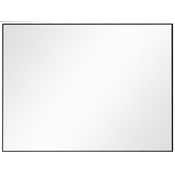 Decor Wonderland En Passant 23.6-in Black Rectangular Bathroom Mirror