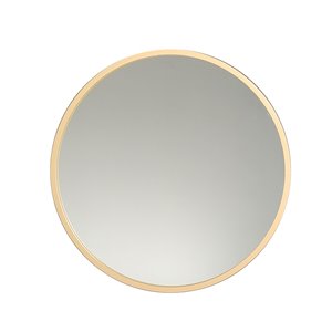 Decor Wonderland En Passant 23.6-in Black Round Mirror