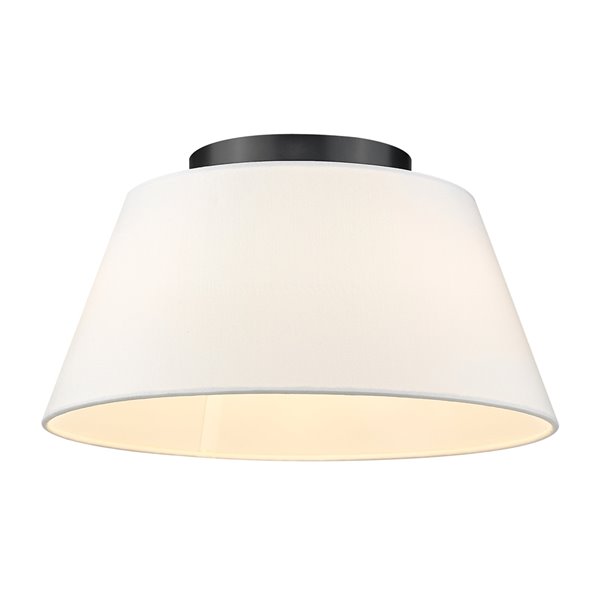 Golden Lighting Penn 16-in Modern White Shade Contemporary/Modern Incandescent Flush Mount Light – 1-Pack