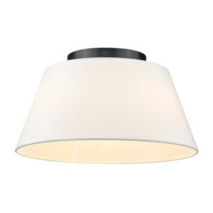 Golden Lighting Penn 16-in Modern White Shade Contemporary/Modern Incandescent Flush Mount Light – 1-Pack