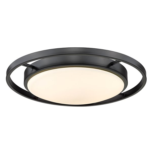 Golden Lighting Astra 16.5-in Opal Glass Contemporary/Modern LED Flush Mount Light – 1-Pack