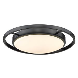 Golden Lighting Astra 16.5-in Opal Glass Contemporary/Modern LED Flush Mount Light – 1-Pack