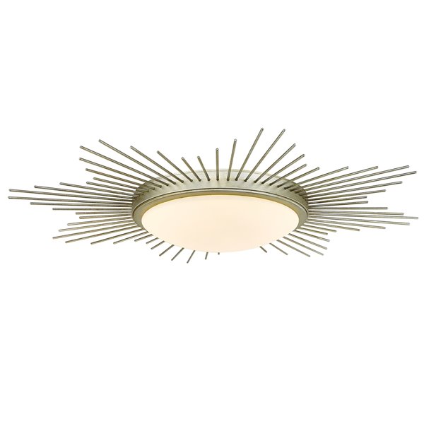 Golden Lighting Kieran 24-in Opal Glass Modern/Contemporary LED Flush Mount Light – 1-Pack