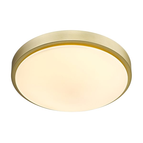 Golden Lighting Gabi 12.25-in Opal Glass Modern/Contemporary LED Flush Mount Light – 1-Pack