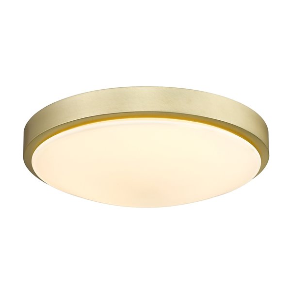 Golden Lighting Gabi 12.25-in Opal Glass Modern/Contemporary LED Flush Mount Light – 1-Pack