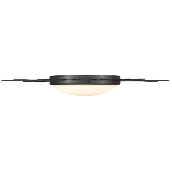 Golden Lighting Kieran 24-in Opal Glass Contemporary/Modern LED Flush Mount Light – 1-Pack