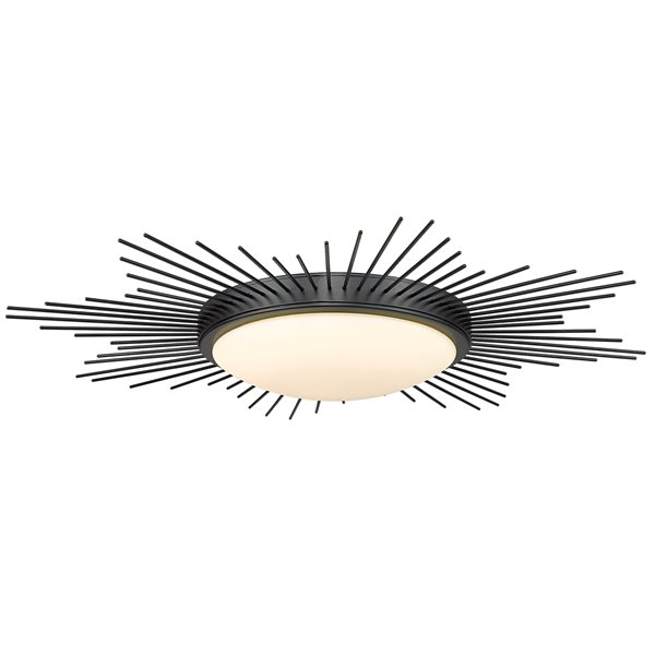 Golden Lighting Kieran 24-in Opal Glass Contemporary/Modern LED Flush Mount Light – 1-Pack