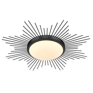 Golden Lighting Kieran 24-in Opal Glass Contemporary/Modern LED Flush Mount Light – 1-Pack