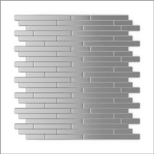 SpeedTiles 3X Faster Stainless Steel 4-in x 4-in Aluminum Linear Wall Tile Tile Sample