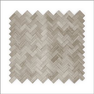 Échantillon de tuile murale 4 po x 4 po pierre naturelle gris chevron 3X Faster de SpeedTiles