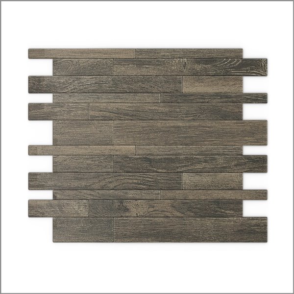 Sample SpeedTiles 3X Faster Brown 4-in x 4-in Aluminum Linear Wall Tile