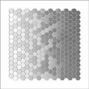 Sample SpeedTiles 3X Faster Stainless Steel 4-in x 4-in Aluminum Honeycomb Wall Tile