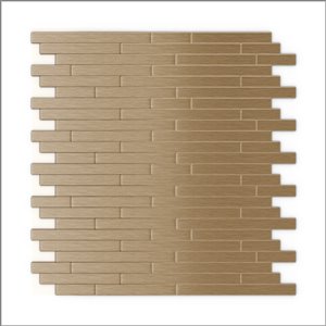 Sample SpeedTiles 3X Faster Light Copper 4-in x 4-in Aluminum Linear Wall Tile
