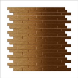 Sample SpeedTiles 3X Faster Dark Copper 4-in x 4-in Aluminum Linear Wall Tile