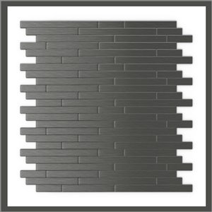 SpeedTiles 3X Faster Dark Grey 12-in x 12-in Brushed Aluminum Linear Adhesive Peel-and-Stick Tile – 6-Pack