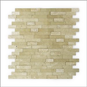 SpeedTiles 3X Faster Beige 4-in x 4-in Natural stone Linear Wall Tile Tile Sample