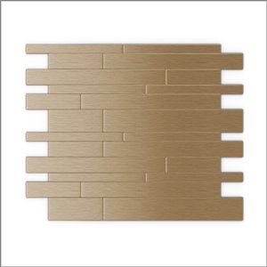 SpeedTiles 3X Faster Light Copper 4-in x 4-in Aluminum Wall Tile Linear Tile Sample