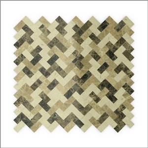 Sample SpeedTiles 3X Faster Beige and Brown 4-in x 4-in Natural stone Herringbone Wall Tile