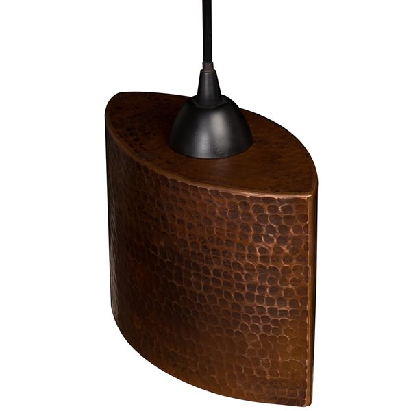 Premier Copper Products Oil Rubbed Bronze Rustic Standard Cylinder Medium (10 to 22-in) Pendant Light