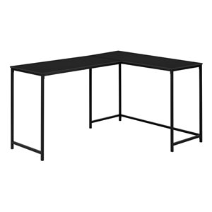 BUREAU - 58 poL / DESSUS NOIR EN COIN / METAL NOIR