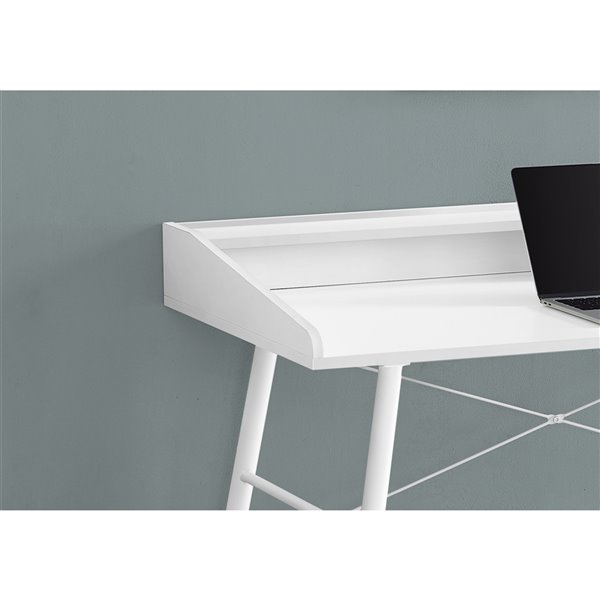 BUREAU - 48 poL / BLANC / METAL BLANC