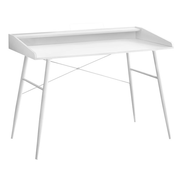 COMPUTER DESK - 48-inL / WHITE / WHITE METAL