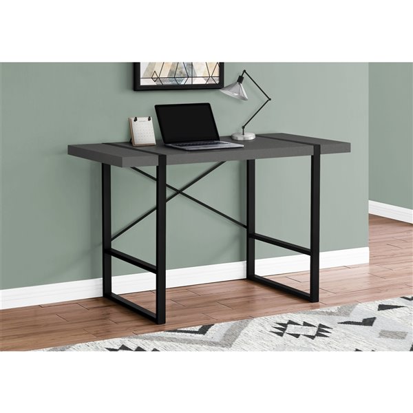 BUREAU - 48 poL / GRIS MODERNE / METAL NOIR