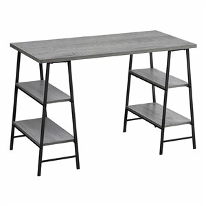 COMPUTER DESK - 48-inL / GREY / BLACK METAL