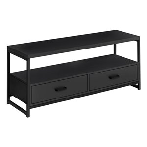 Monarch Specialties 1-Shelf 1-Drawer TV Stand, Black