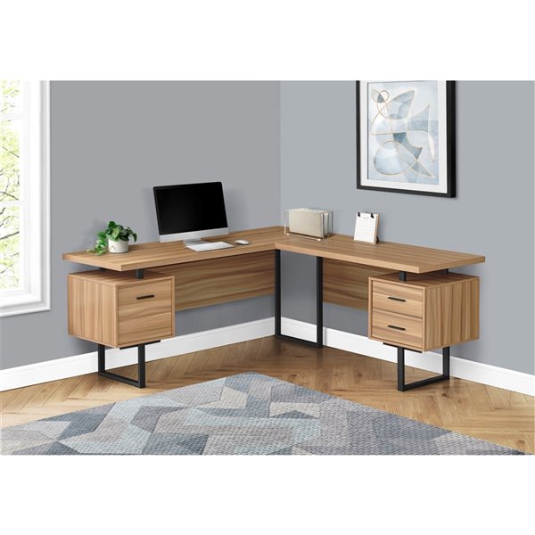 70 inch deals desk with drawers