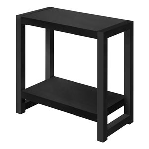 Monarch Specialties Composite Rectangular Side End Table, 22-in x 23.75-in, Black