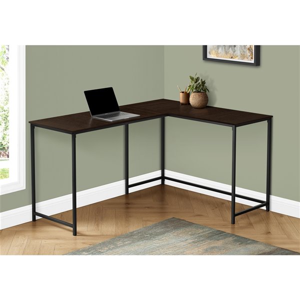 BUREAU - 58 poL / DESSUS ESPRESSO EN COIN / METAL NOIR