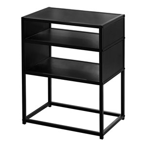 Table d'appoint rectangulaire en composite de Monarch Specialties, 22,25 po x 18 po, noir