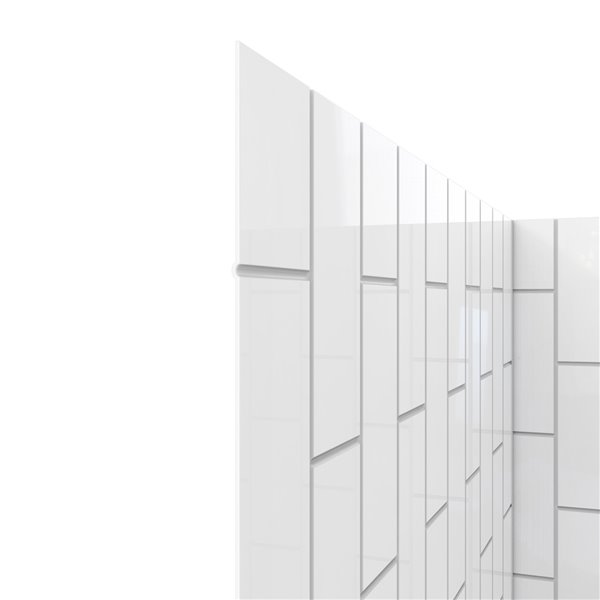 Dreamline QWALL-VS 54-in x 76-in White Shower Surround Back and Side Wall Panel