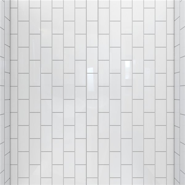 Dreamline QWALL-VS 60-in x 62-in White Shower Surround Back and Side Wall Panel