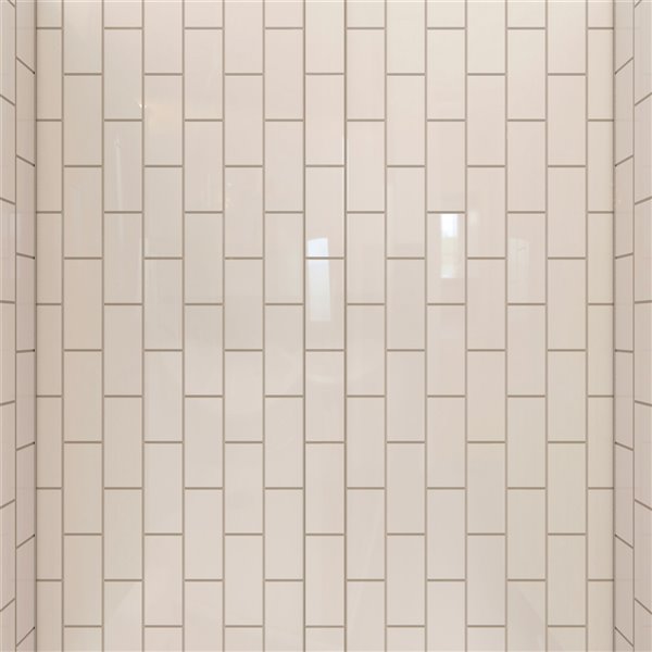 Dreamline QWALL-VS 36-in x 76-in Biscuit Shower Surround Back and Side Wall Panel